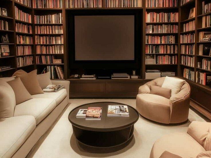 Library and cinema lounge